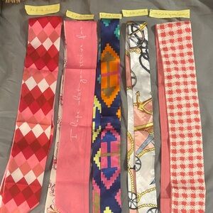 Pink Geometric & Patterned Silk Scarf Wrap Neck Accessory Update-bundle